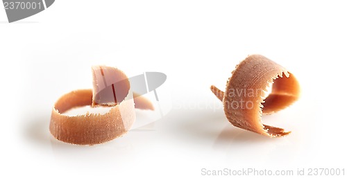Image of milk chocolate curl