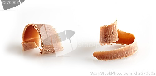 Image of milk chocolate curl