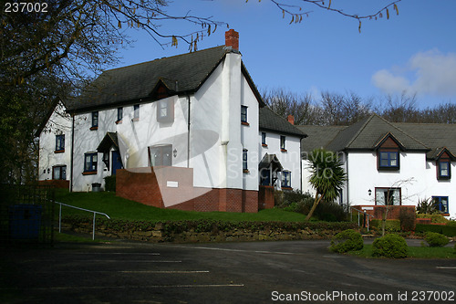 Image of white washed houses