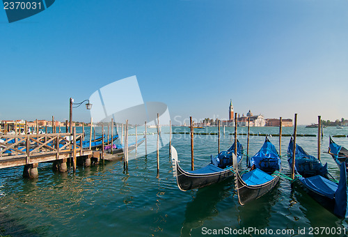 Image of Venice Italy pittoresque view of gondolas 