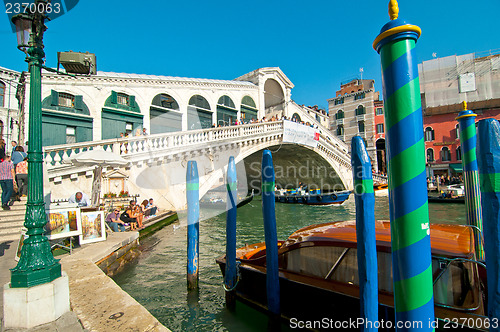 Image of Venice Italy Rialto bridge view