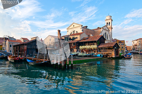 Image of Venice Italy San Trovaso squero view