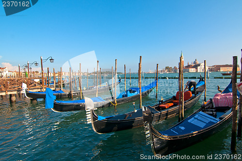 Image of Venice Italy pittoresque view of gondolas 