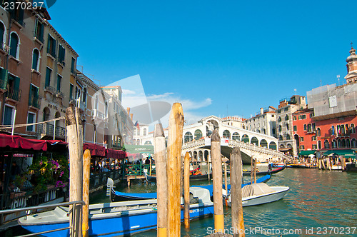 Image of Venice Italy Rialto bridge view