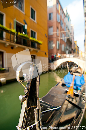 Image of Venice Italy Gondolas on canal 