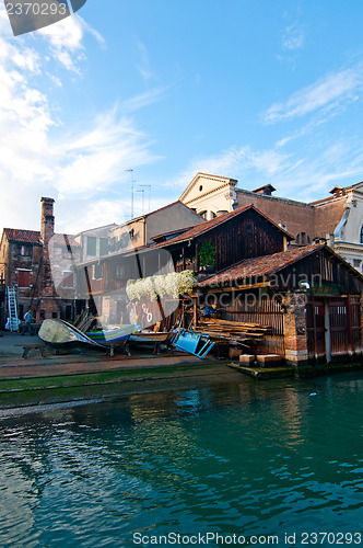 Image of Venice Italy San Trovaso squero view