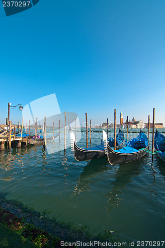 Image of Venice Italy pittoresque view of gondolas 