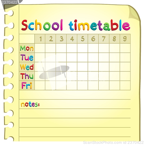 Image of School timetable topic image 4