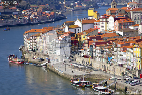 Image of Portugal. Porto city. View of Douro river embankment 