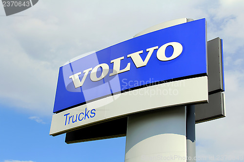 Image of Volvo Trucks Sign against Sky