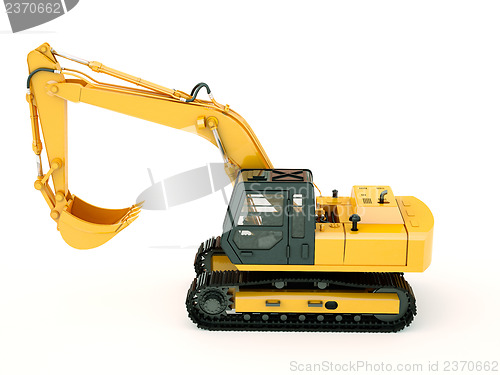 Image of Excavator isolated with light shadow