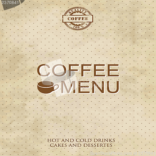 Image of Restaurant or cafe menu design. Vintage style