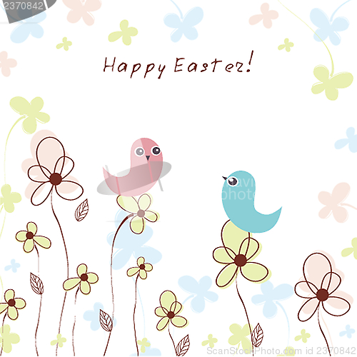 Image of Colorful easter floral background