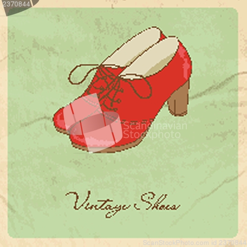 Image of Red shoes on grunge background.