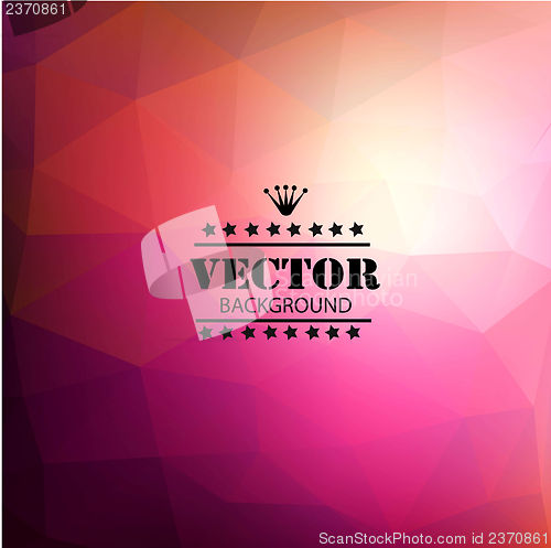 Image of Retro background with triangular polygons and mustache.