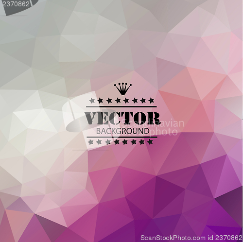 Image of Retro background with triangular polygons and mustache.