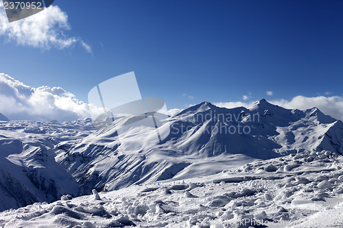 Image of Snow mountains in nice day