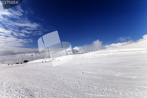 Image of Ski slope in sunny day