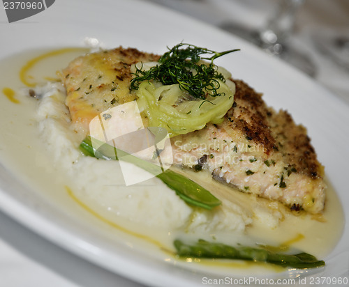 Image of Salmon With Mashed Potatoes