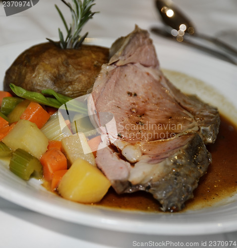 Image of Meat With Potato And Vegetables