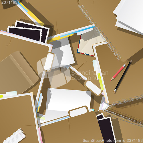 Image of Folders pile collage