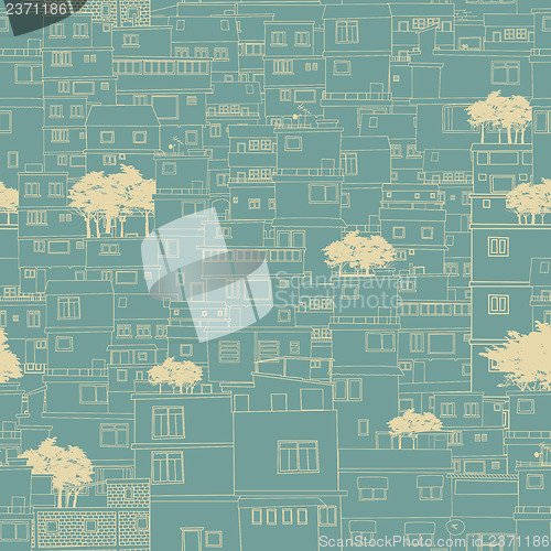 Image of Seamless city pattern sketch