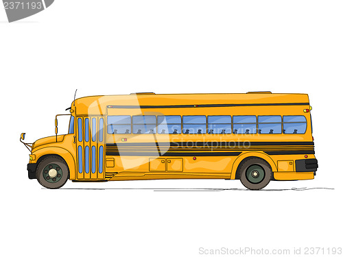 Image of School bus cartoon