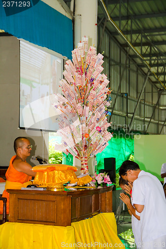 Image of UBONRATCHATHANI - JULY 28: "TOD PHA PA" Traditional of buddhist 