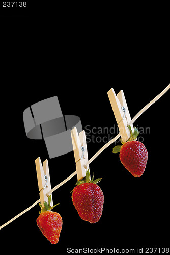 Image of strawberry's on black
