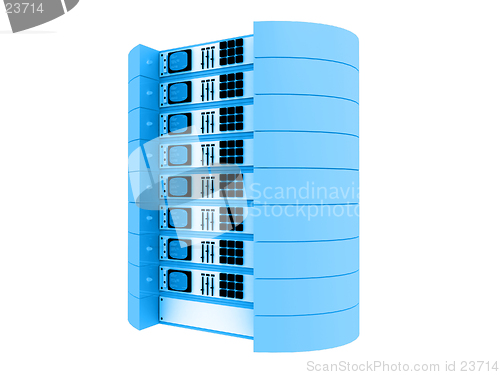 Image of Blue 3d servers