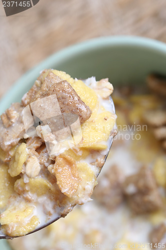 Image of Crunchy breakfast cereals.