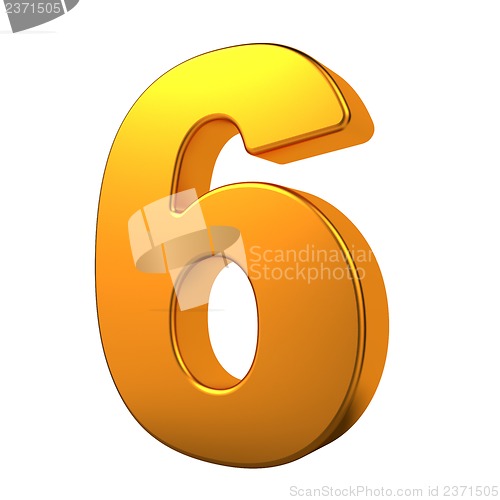 Image of Gold 3D Number.