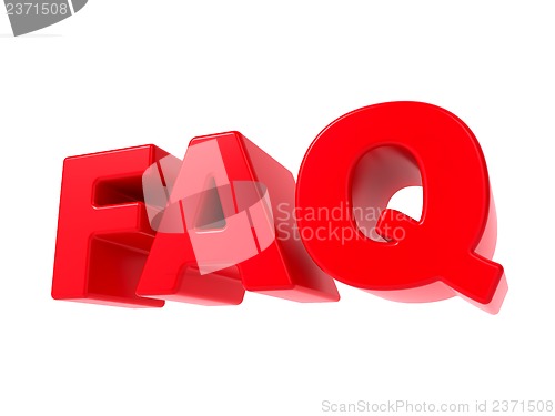 Image of FAQ - Red 3D Text.