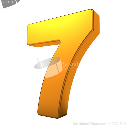 Image of Gold 3D Number.