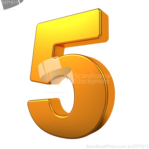 Image of Gold 3D Number.