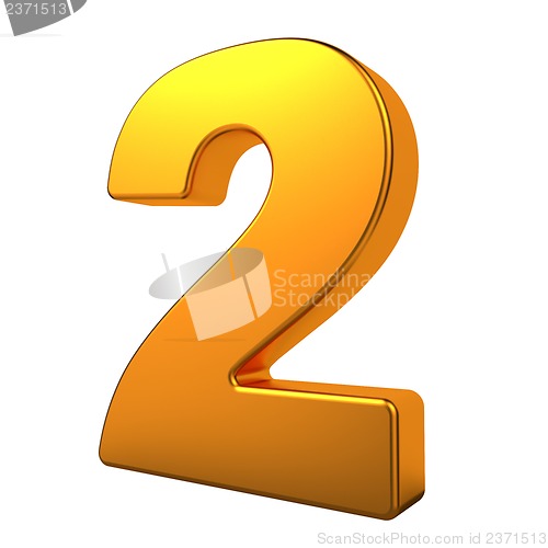 Image of Gold 3D Number.
