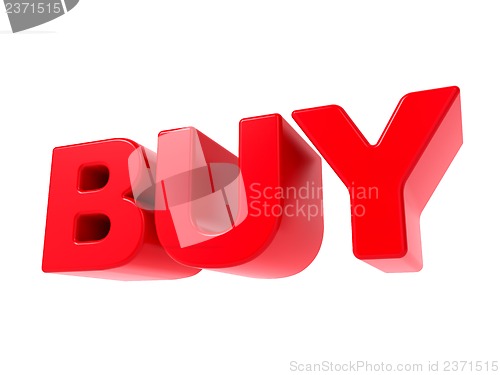 Image of Buy - Red 3D Text.