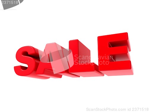 Image of Sale - Red 3D Text.