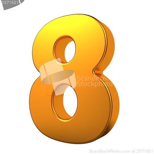 Image of Gold 3D Number.