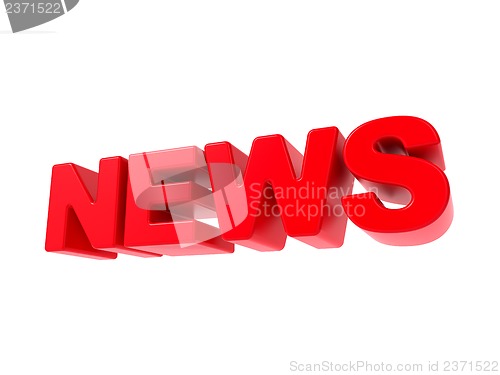 Image of News - Red 3D Text.