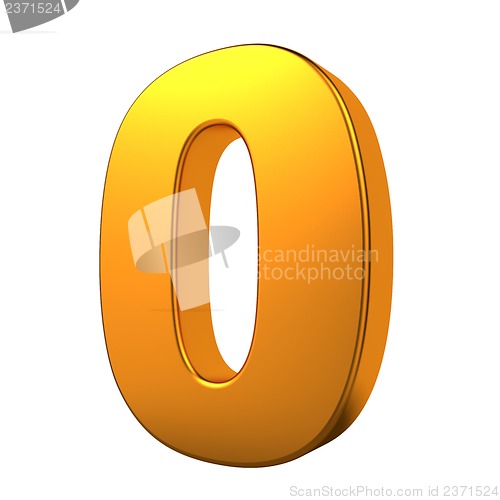 Image of Gold 3D Number.