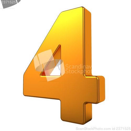 Image of Gold 3D Number.