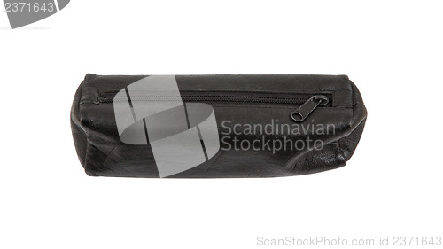 Image of Black pencil case isolated