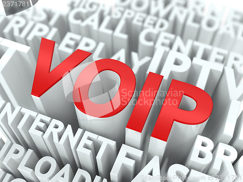 Image of VOIP. The Wordcloud Concept.