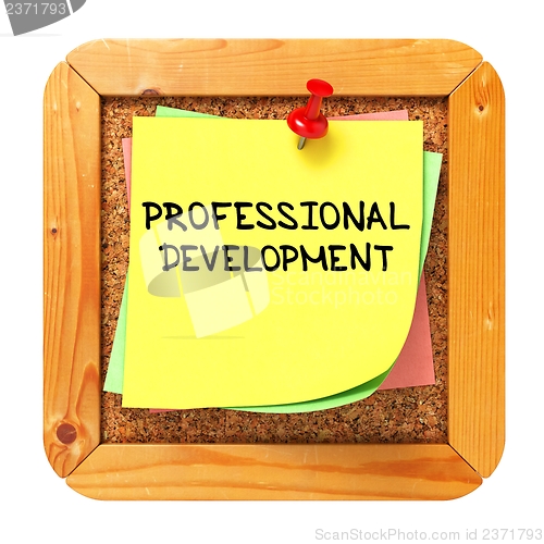 Image of Professional Development. Sticker on Bulletin.