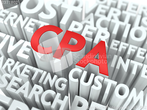 Image of CPA. The Wordcloud Concept.