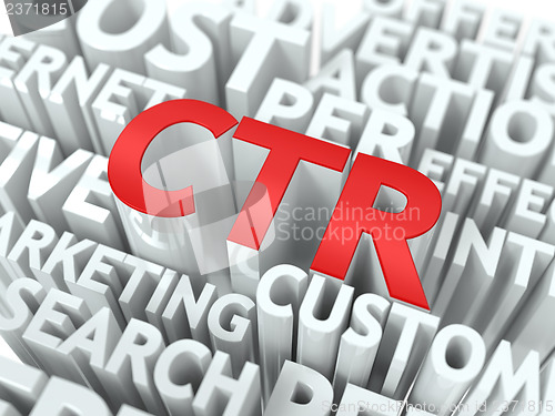 Image of CTR. The Wordcloud Concept.