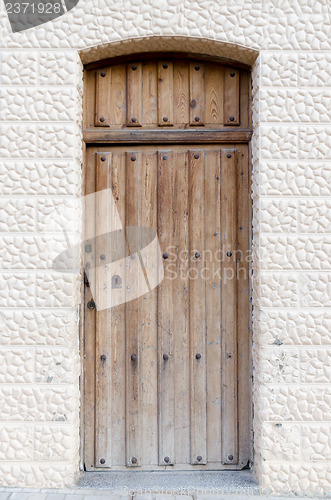 Image of Old wooden entrance door