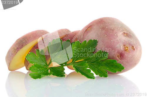 Image of Red sliced potatoes