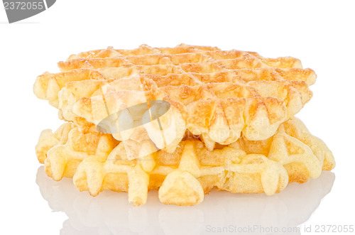 Image of Pile of sweet waffles